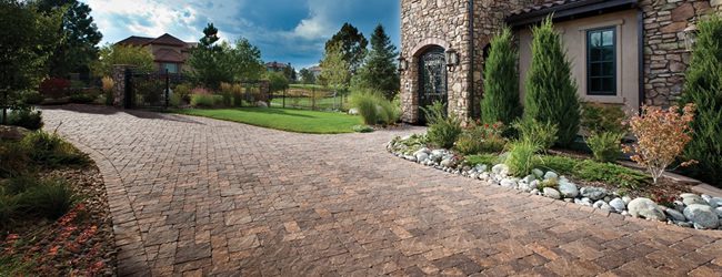 Vintage stone Paver driveway in Denver Co