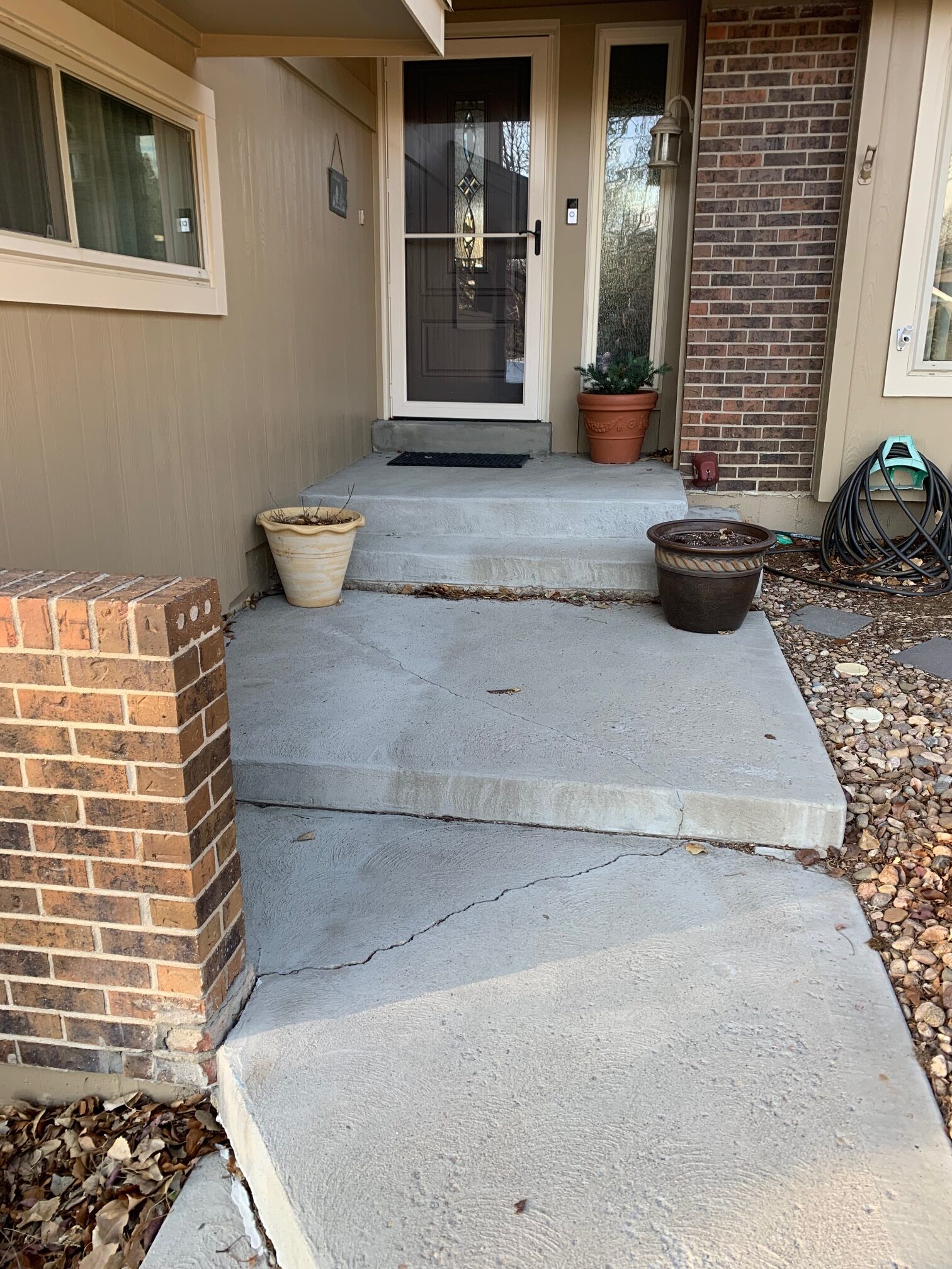 Concrete front entry in Denver CO