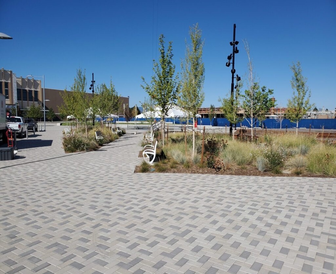 Commercial pavers installation by Stone Creek Hardscapes in Colorado